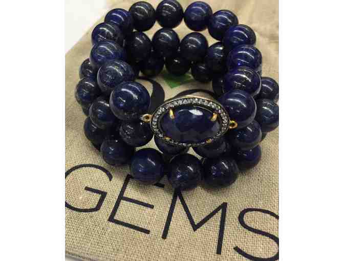Lapis Bead Bracelet Set from MGEMS
