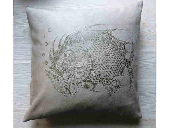 Set of 3 hand designed, hand pulled screen print pillows by Anna Witowska, PS 150 Parent