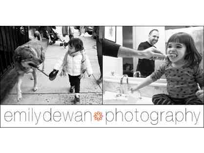 Emily DeWan Two hour in-home family documentary photography session + 5 matted 5x7 fine art prints.