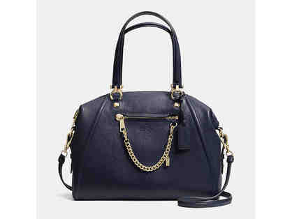 Coach "Prarie" Satchel with Chain in Pebble Leather