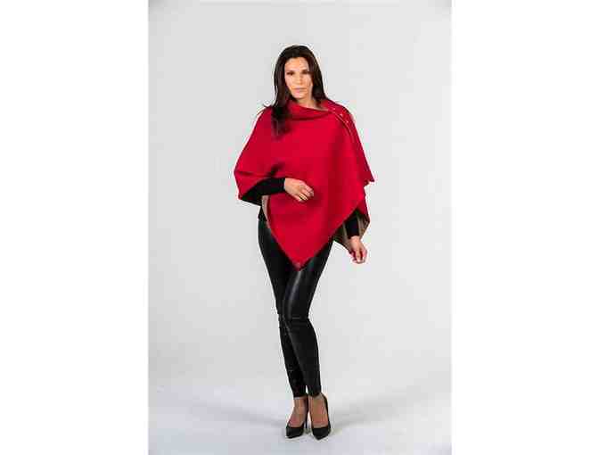 Cape Sweden Red Wool Cape - Size S/M - Photo 1