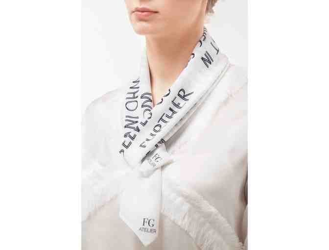 Black and White Calligraphy Print Scarf