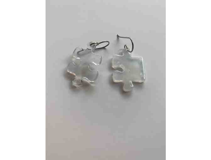 1 Pair Dena Pengas Handmade Glass Dangle Puzzle Earrings