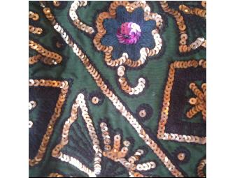 Phyllis Leibowitz's Syd Drawstring Shoulder Bag in Avocado