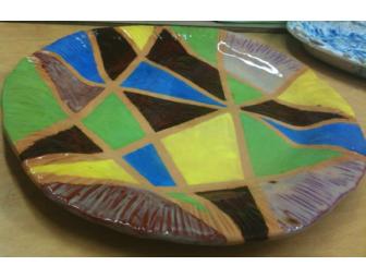 Handmade Ceramic Decorative Platter from Arielle's K/1 Class