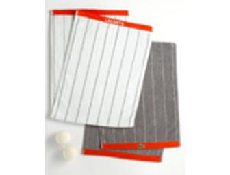 Large tennis bag, tennis towel, and 2 polo shirts from Lacoste