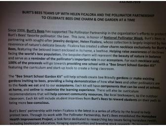 New Helen Ficalora Bee Charm Necklace and Gift Bag