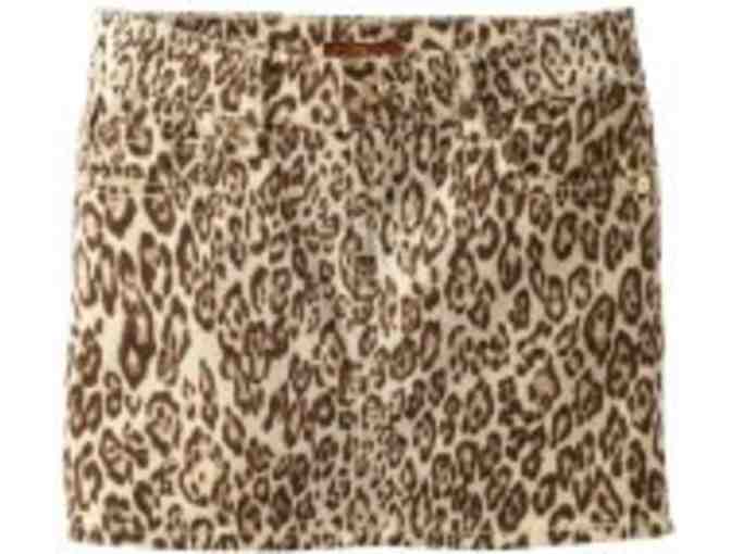 7 For All Mankind - Girls Pink Jeans & Leopard Print Mini Skirt, Size 7
