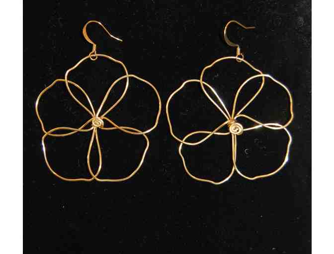 Susan Hanover Organic Wire Flower Earrings