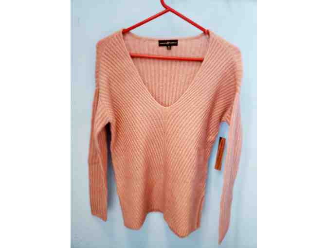 Sweater: Almost Famous Pink Sweater, Size M - Photo 1