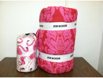 Joe Boxer TWIN Comforter & Sheet Set - Pink/Flamingo