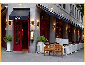 Henry's Resaturant - $100 Family Menu for 4 with Paired Wine