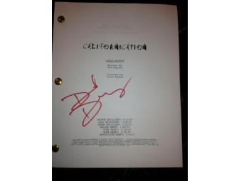 Californication Season 1 DVD and Pilot Script signed by David Duchovny