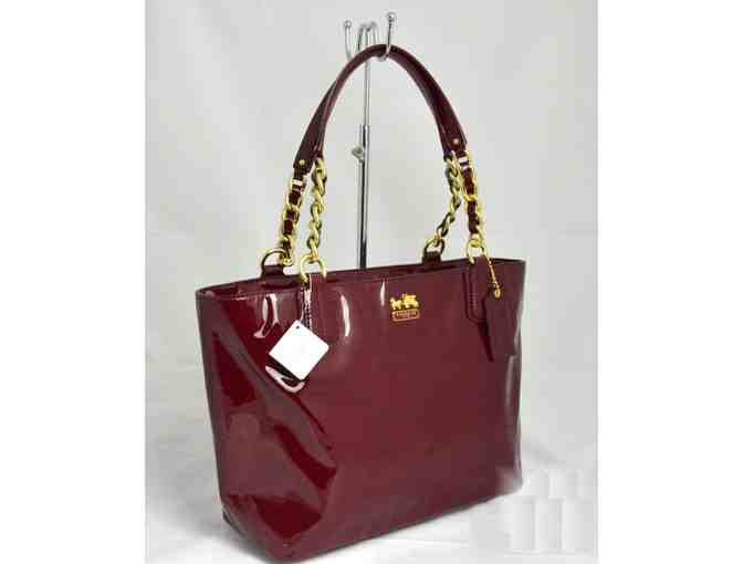 Coach - Madison, Red Patent Leather, Tote Handbag