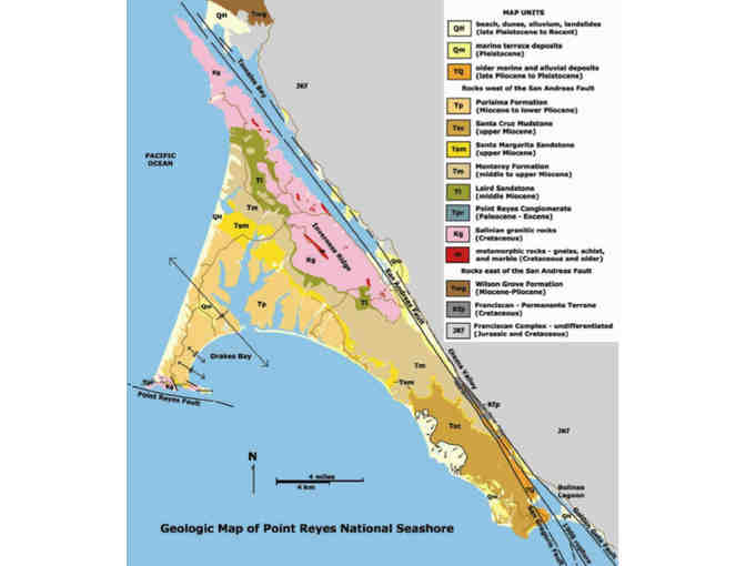 Geology Rocks: A Private Point Reyes Geology Tour & Picnic with John Karachewski for 3