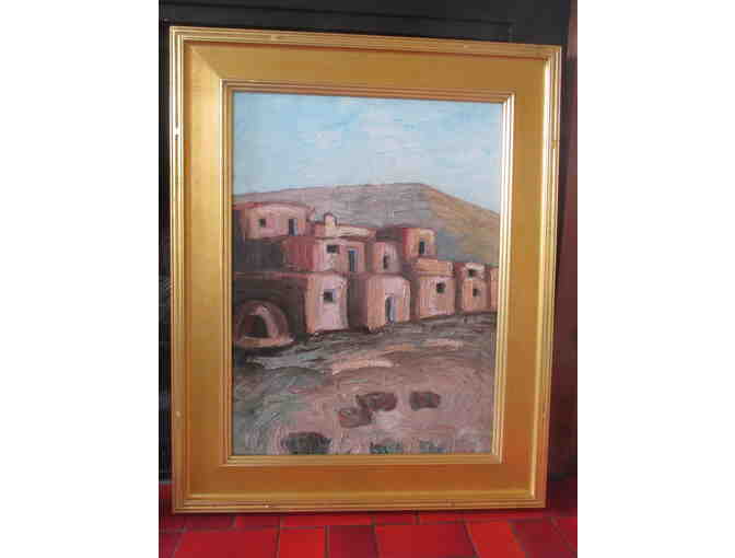 'Taos Pueblo' an Oil Painting by Jerry Mann