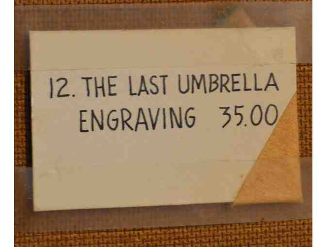 The Last Umbrella - engraving