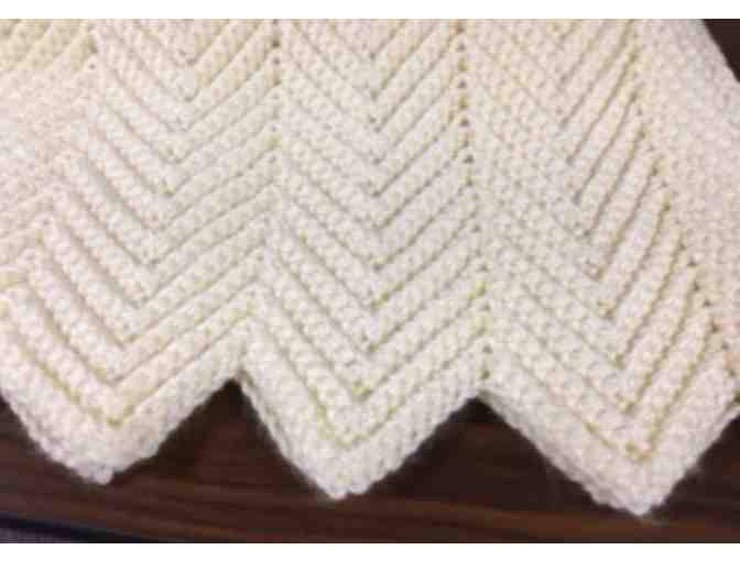 Crocheted Afghan - cream colored