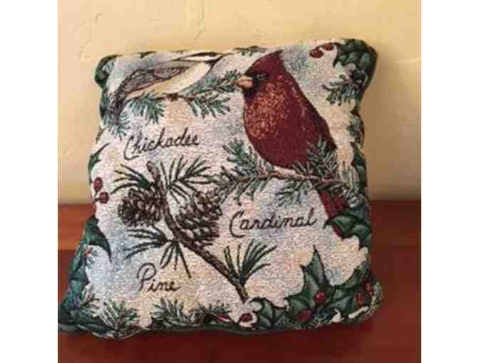 Pillow and coordinating bird design  throw blanket