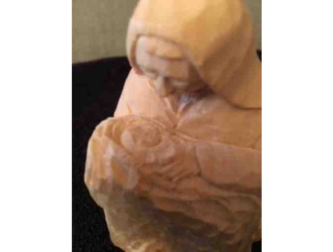 Woodcarving of Mary with Baby Jesus and Joseph