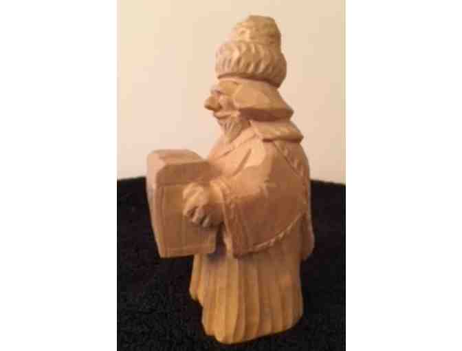 Woodcarving of Magi with Gift Chest