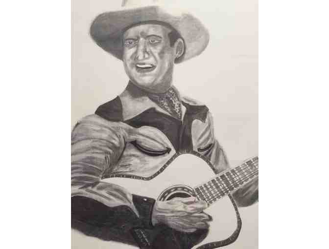 Framed Pencil Drawing -  Gene Autry