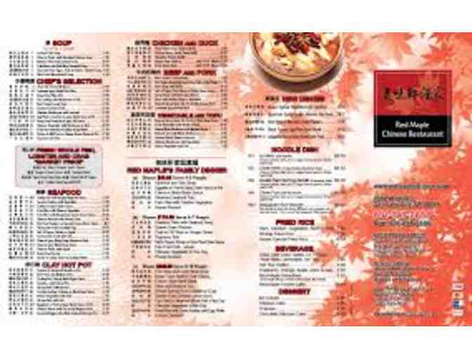 $20 at Red Maple Asian Bistro