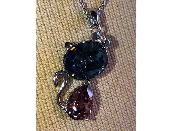 Kitty Cat Swarovski Crystal Necklace