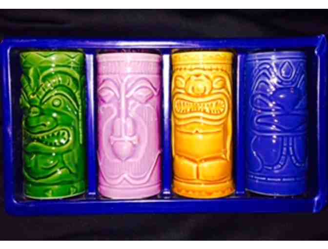 Set of 12 Ceramic Tiki Glasses