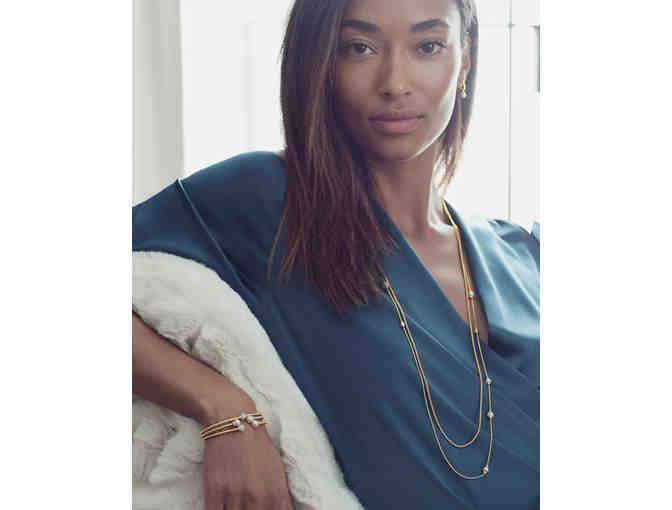 Gorgeous Jewelry Set in Gold, Pearls, Pave Diamonds