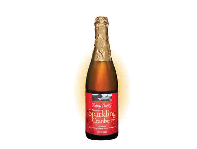 2 Bottles of Each of Putney Bubbly Sparkling Cranberry and Sparkling Cider, plus 2 Glasses