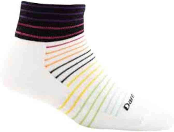 1 Pair Darn Tough Socks (Women Medium) - Pinstripe 1/4 Sock Ultra-Light