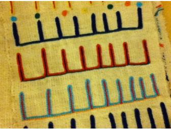 Hand Embroidered Wodaabe African Cotton Scarf