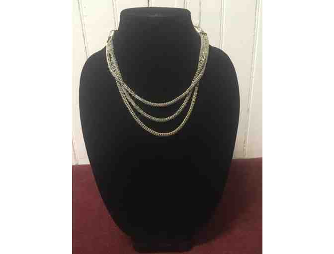 Three Strand Indian Silver Necklace