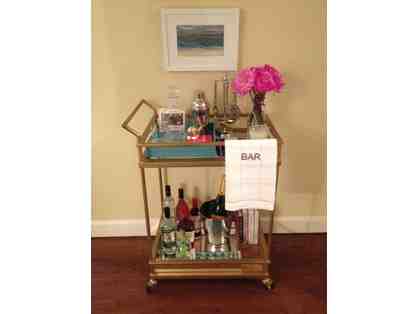 A Well-Styled (and Stocked) Bar Cart By Ellen Marment Interiors
