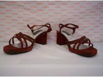 Brand New Andrela Wine/Satin Sandal