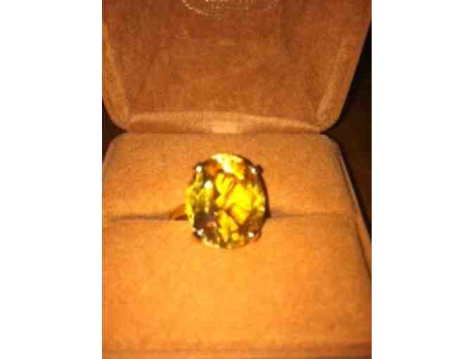 14 Carat Oval Citrine Ring set in 14kt Gold Setting