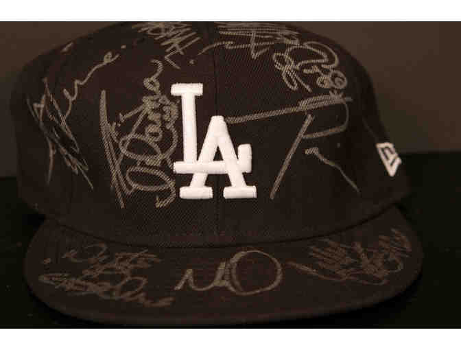 Amazing LA Dodgers Baseball Cap Autographed by will.i.am, Rihanna, Akon, T-Pain, and more