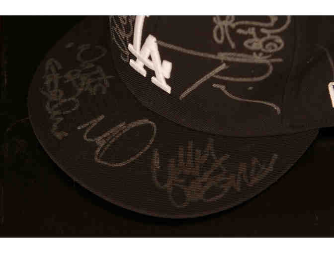Amazing LA Dodgers Baseball Cap Autographed by will.i.am, Rihanna, Akon, T-Pain, and more