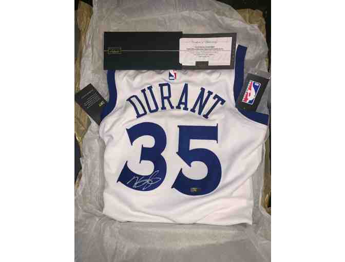 Kevin Durant Signed Jersey + Sneakers in Display Cases w/ Certificate of Authenticity