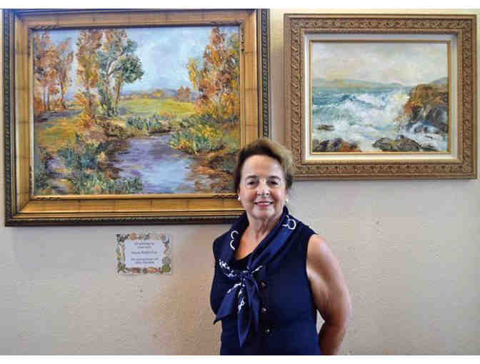 Original Abstract California Seascape Oil Painting by Maria Ossa