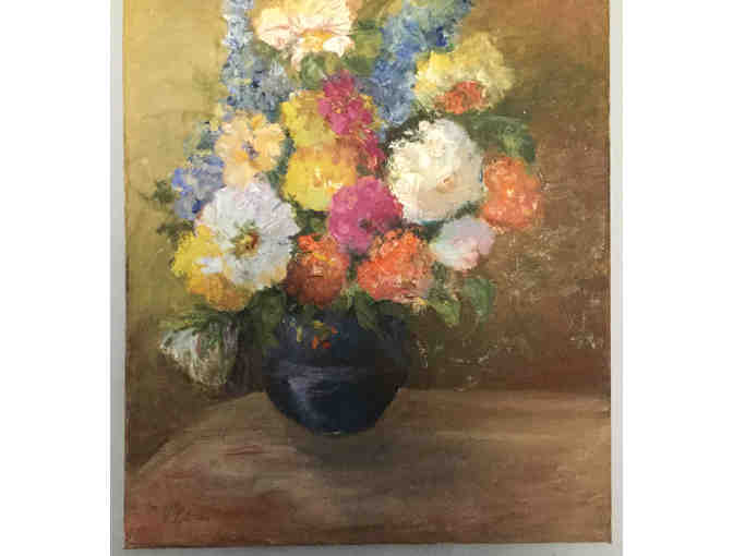 Original Impressionist Floral Oil Painting by Maria Ossa