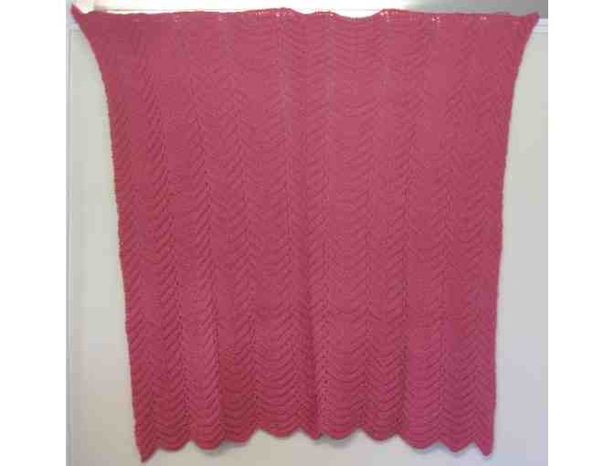 Handmade Crochet Pink Afghan