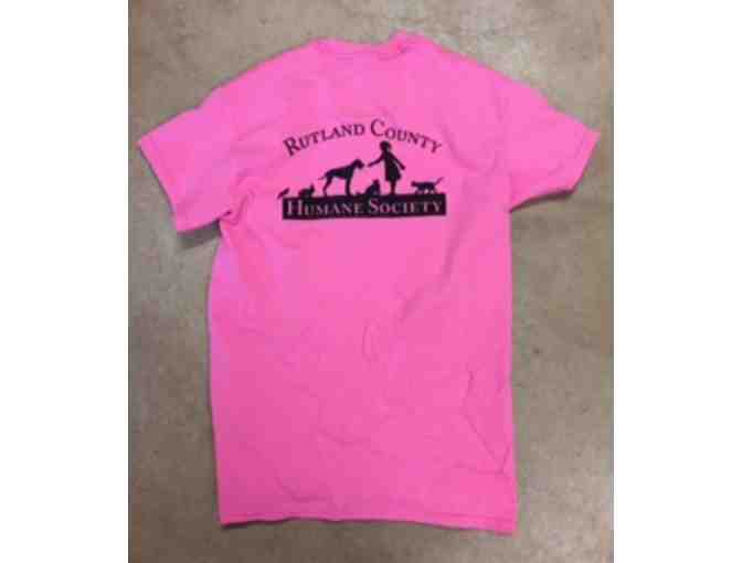 Rutland County Humane Society 'Cat Words' T-Shirt Size Large (Black Logo)