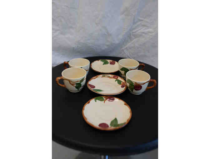 4 Sets of Franciscan Apple Cup and Saucer - Photo 1