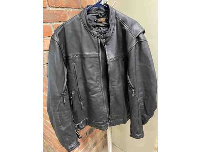 Men's Power Trip Supercharger Leather Motorcycle Jacket - Photo 1