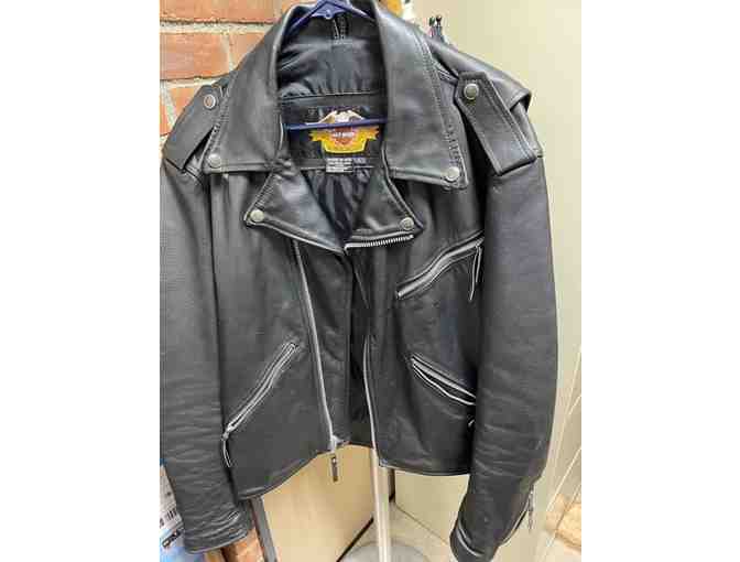 Vintage Harley Davidson Shovelhead Leather Jacket Size Large - Photo 1
