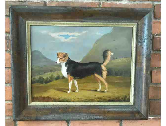 Dog Oil on Board Painting