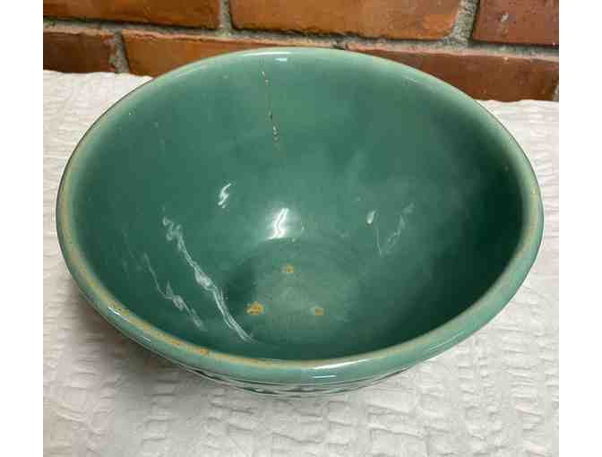 Basket Weave Green Mixing Bowl