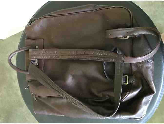 Leather Satchel/Knapsack - Brown Very Gently Used